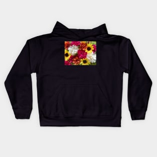 Warm Floral Arrangement - Assorted Flowers Kids Hoodie